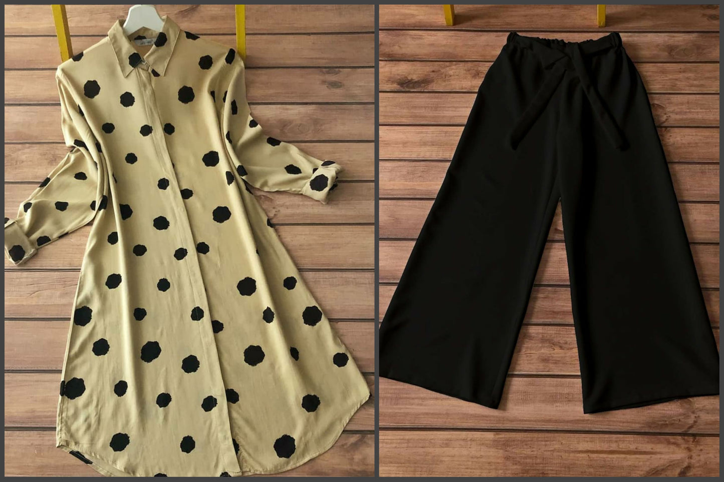 Polka dot coord set TFY Ethnic
Dot affair kurti with black plazzo
Retro style ethnic coord India