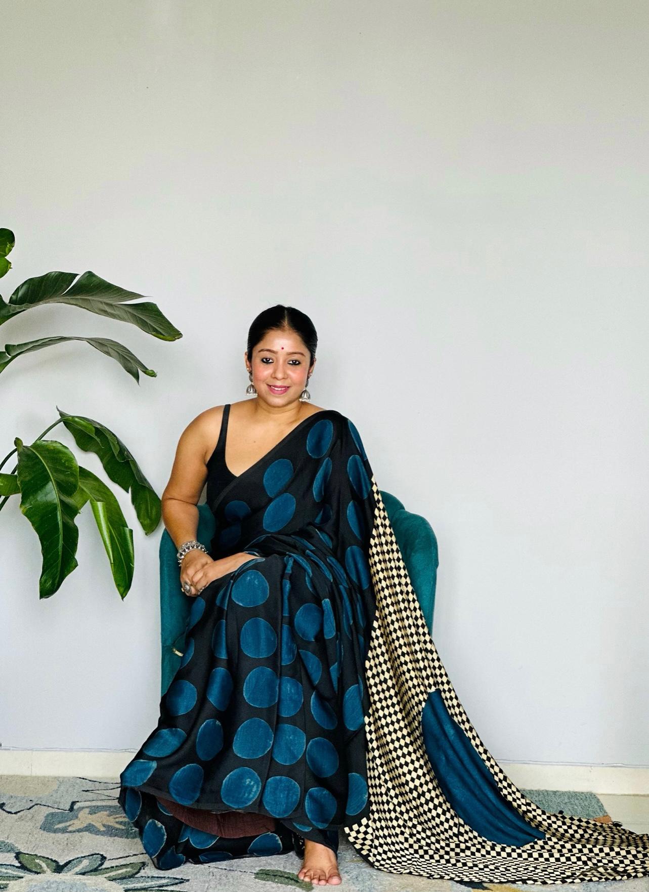 Polka Dots  Original Japan Satin (Devsena satin)