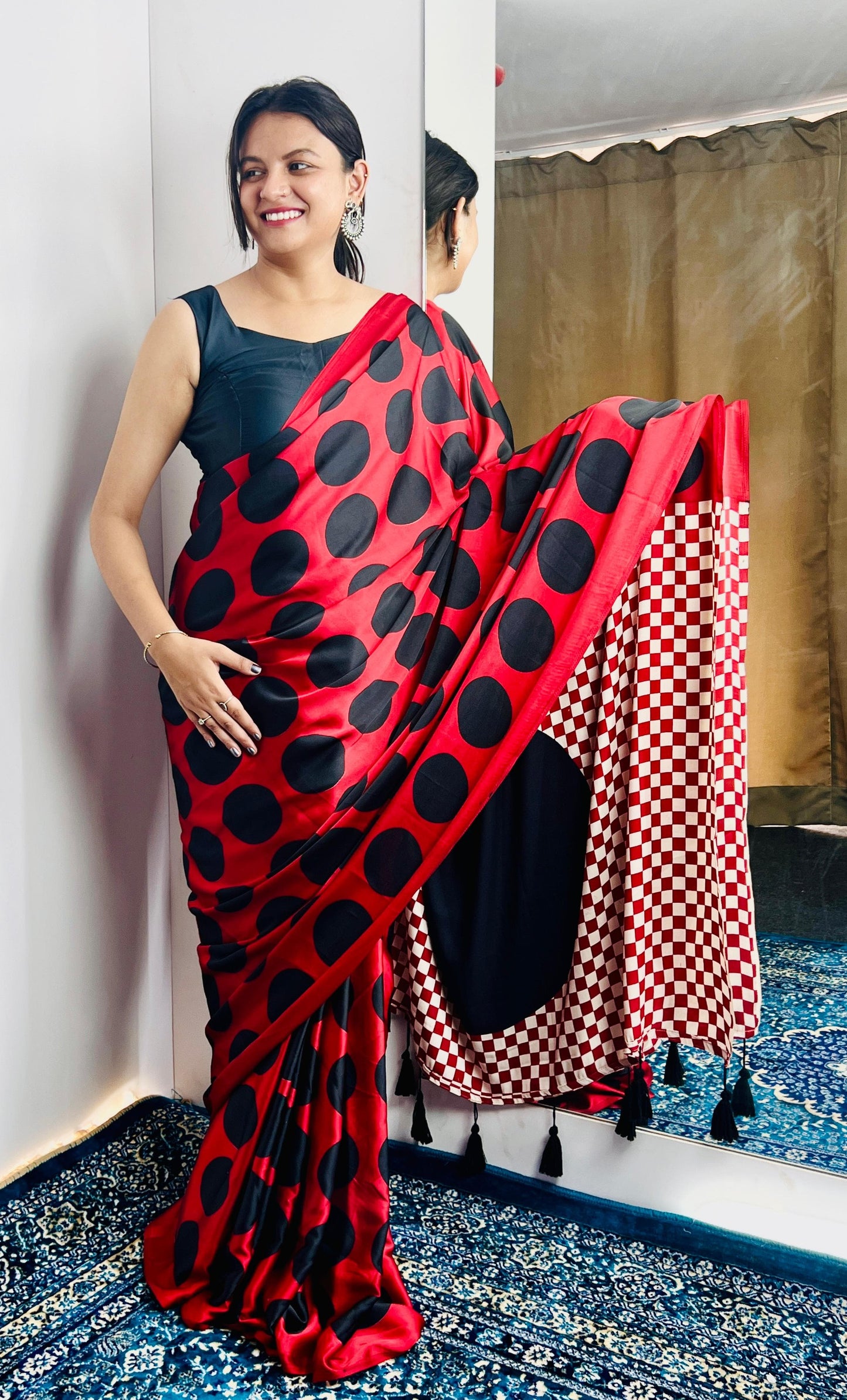 Polka Dots  Original Japan Satin (Devsena satin)