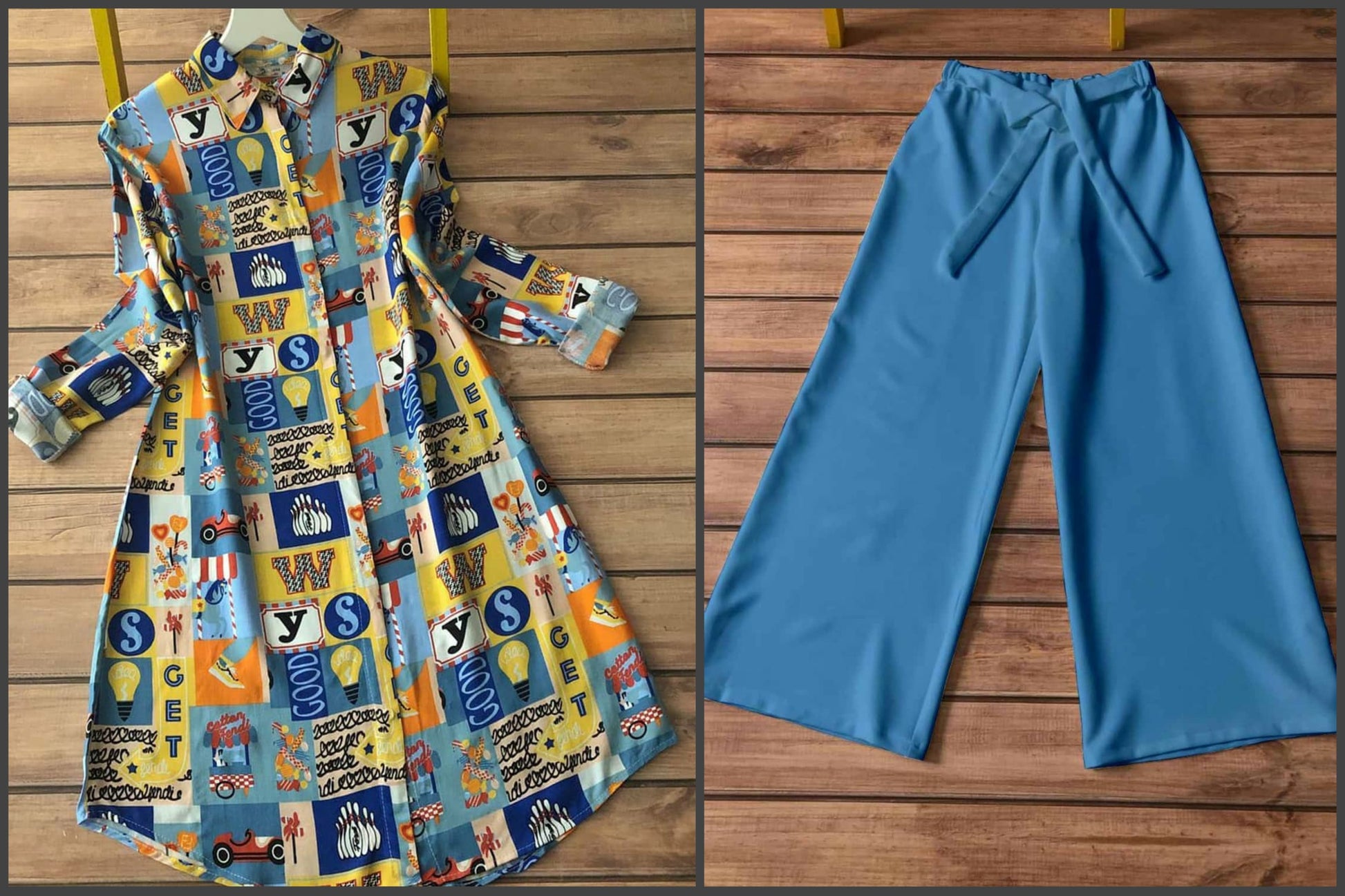 Playful pop print kurti set TFY Ethnic

Printed ivory kurti with blue plazzo

Colorful ethnic coord set for girls

