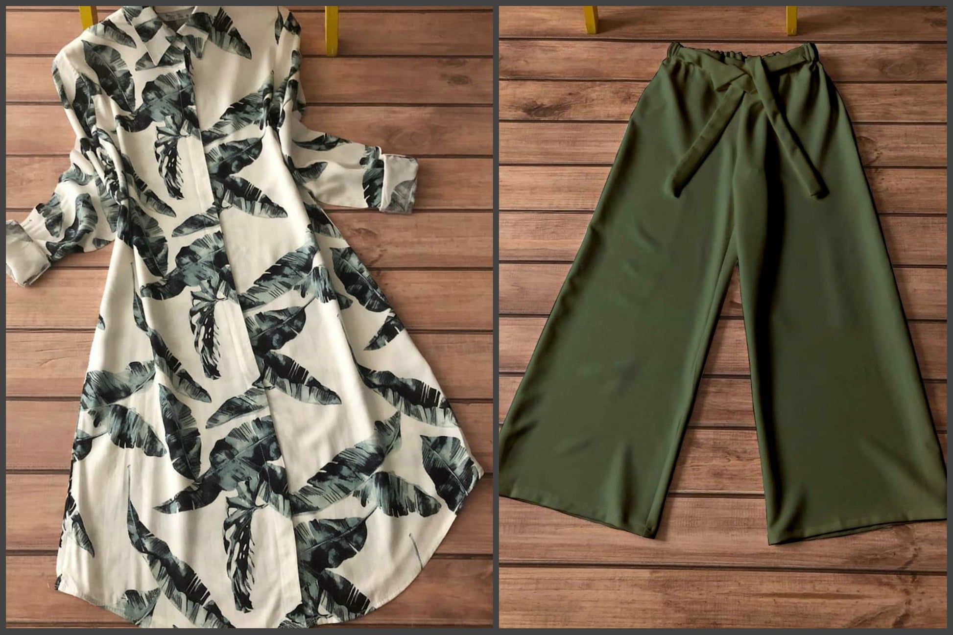 Ivory leaf print kurti set TFY

Leaf print kurti with plazzo set

Subtle ethnic wear India

