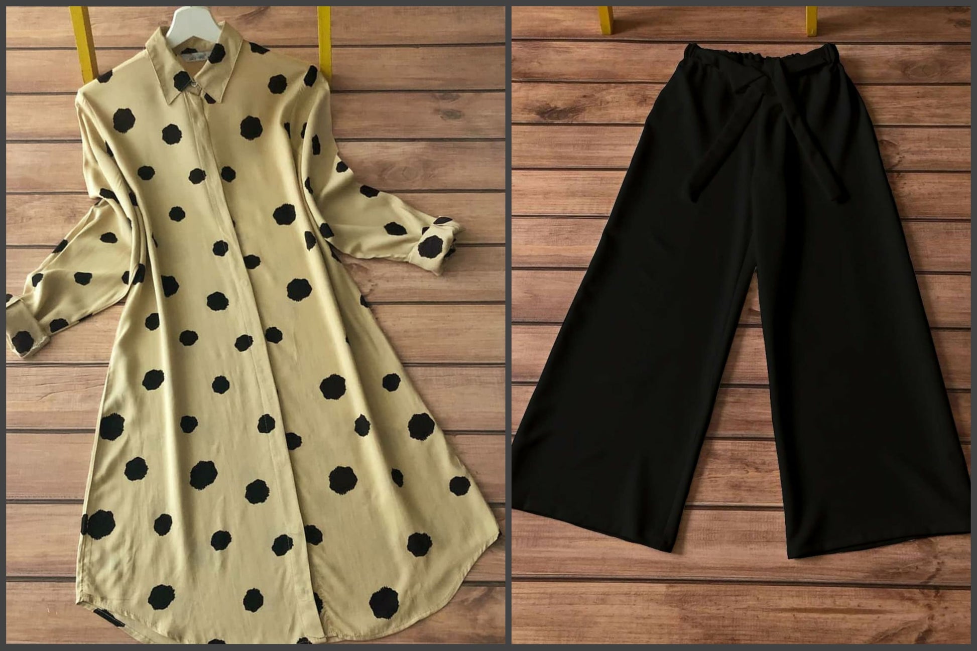 Polka dot coord set TFY Ethnic

Dot affair kurti with black plazzo

Retro style ethnic coord India

