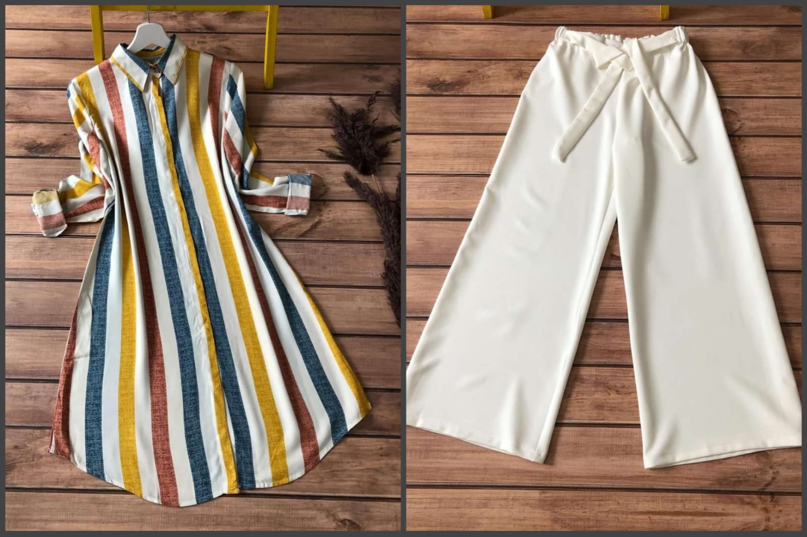 Golden hour coord set TFY Ethnic

Multicolor striped kurti with plazzo

Golden hour outfit Indian ethnic wear