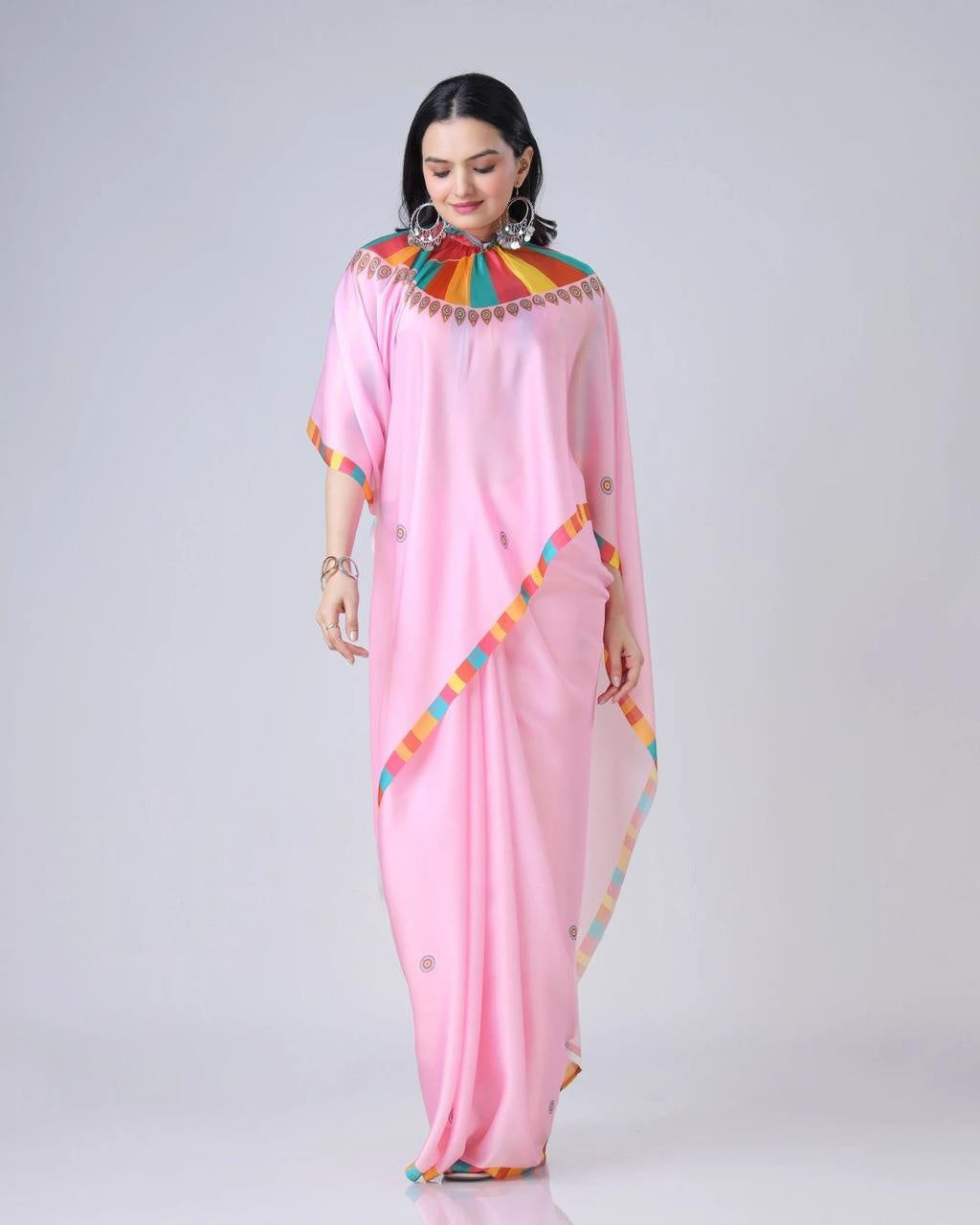 Pink crepe silk saree TFY Ethnic

Digital print chinon saree with blouse

Elegant pastel saree Indian ethnic wear