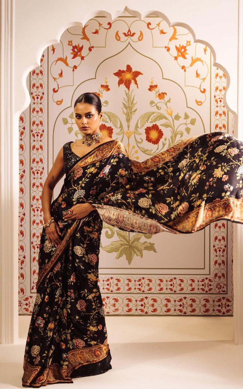 Digital Floral Print  Original Japan Satin (Devsena satin)