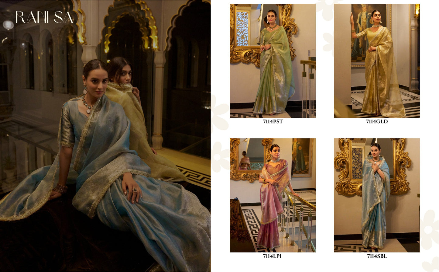 Tissue Shimmer Saree Zari Weaving Work With Sequins Lace Border